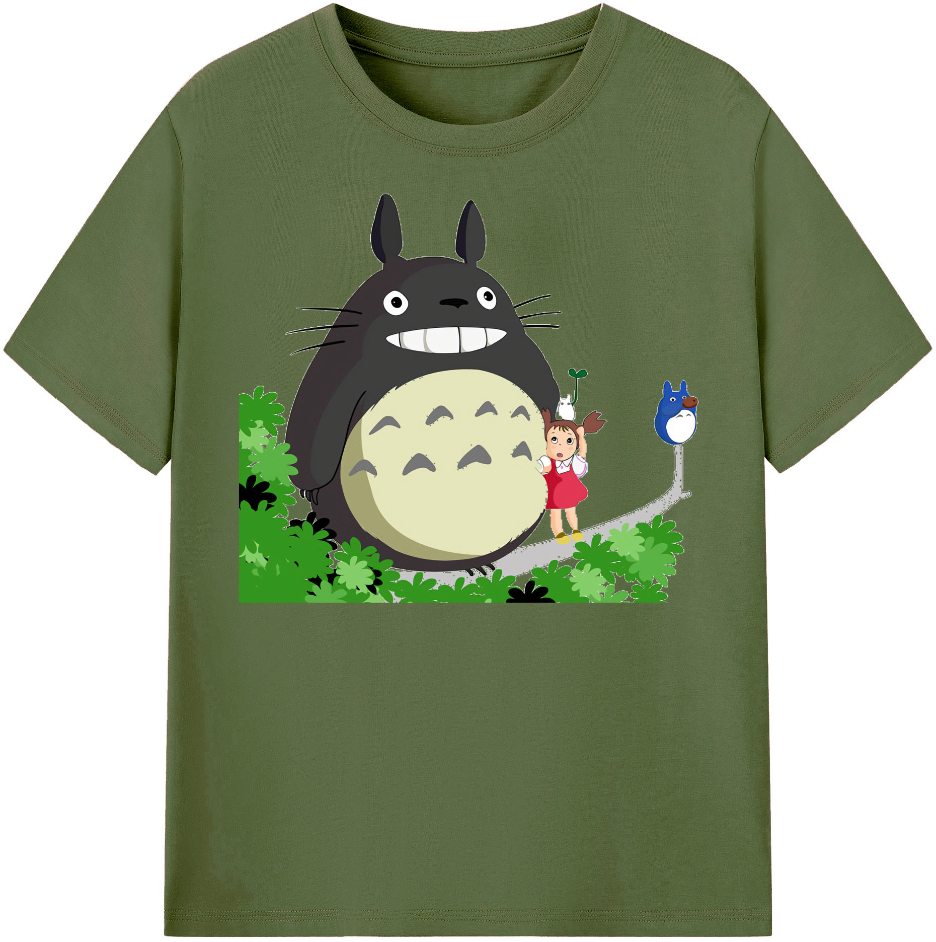 （画像用） となりのトトロ 草壁メイ 草壁サツキ My Neighbor Totoro Satsuki Kusakabe Mei Kusakabe 綿100％半袖Tシャツ（フロントプリント）